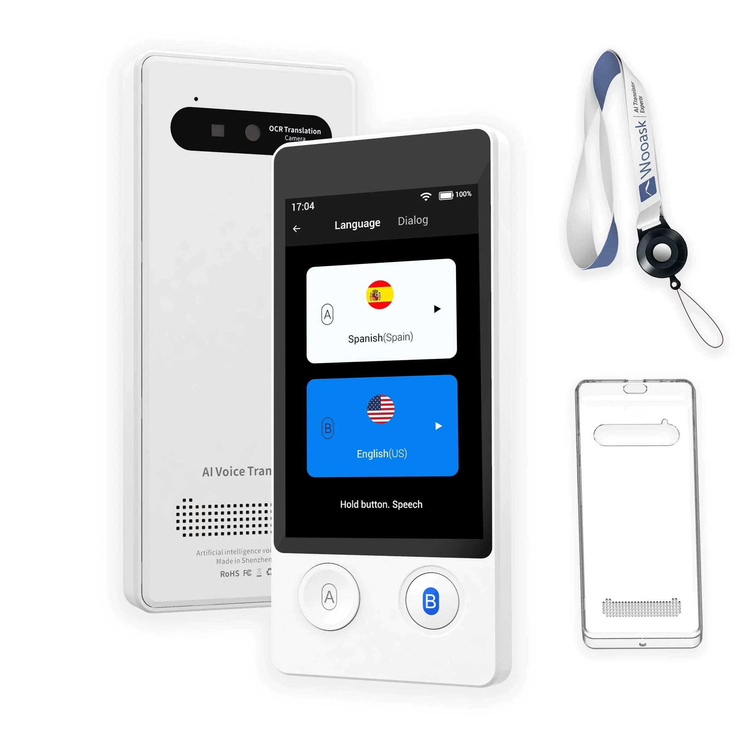 Polyverus® W12 AI Language Translator – 144 Languages, Offline & Online, 98% Accurate