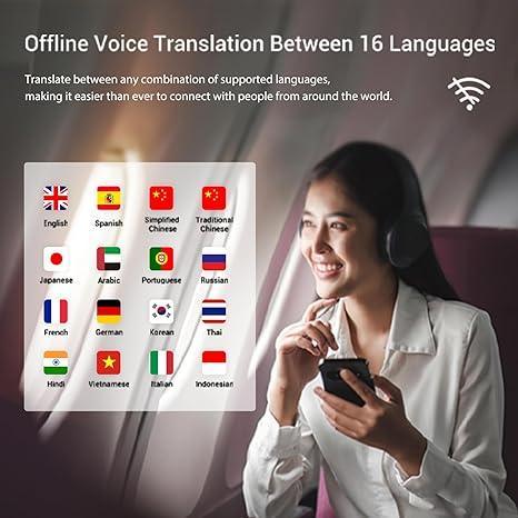 Polyverus® W12 AI Language Translator – 144 Languages, Offline & Online, 98% Accurate