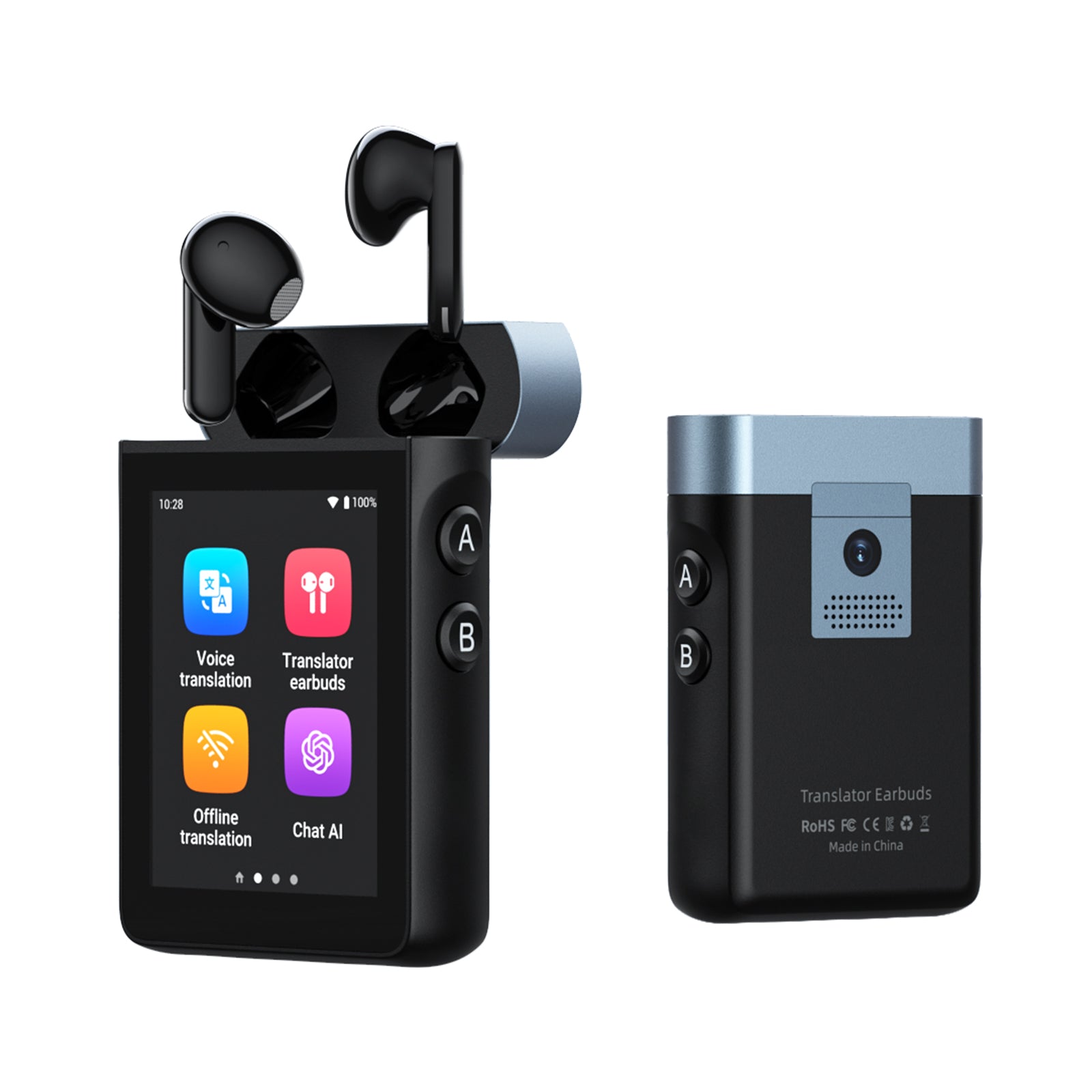 Polyverus® A9 4G Translator Earbuds with ChatGPT & TWS Bluetooth